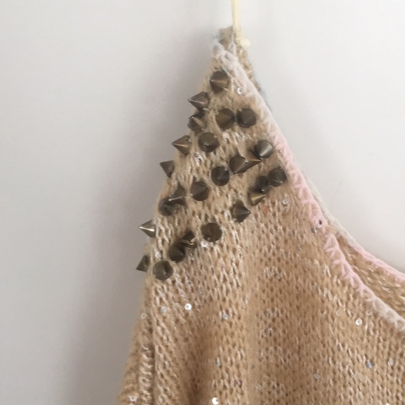 GED LONDON Studded Shoulder Sequins Sweater - M/L - Picture 7 of 10